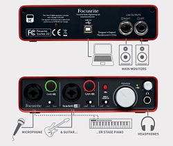   FOCUSRITE Scarlett 2i2 USB